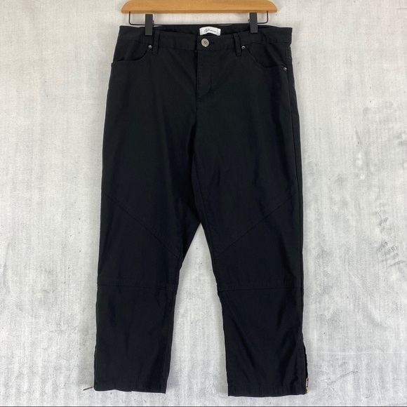 Reitmans Black Zipper Cuff Capris Size 11 - Picture 1 of 8